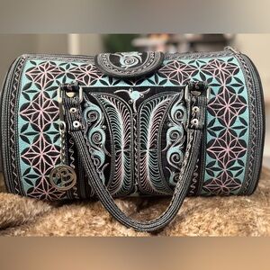 Banda bags sanur mini weekender bag- Embroidered Duffel Bag